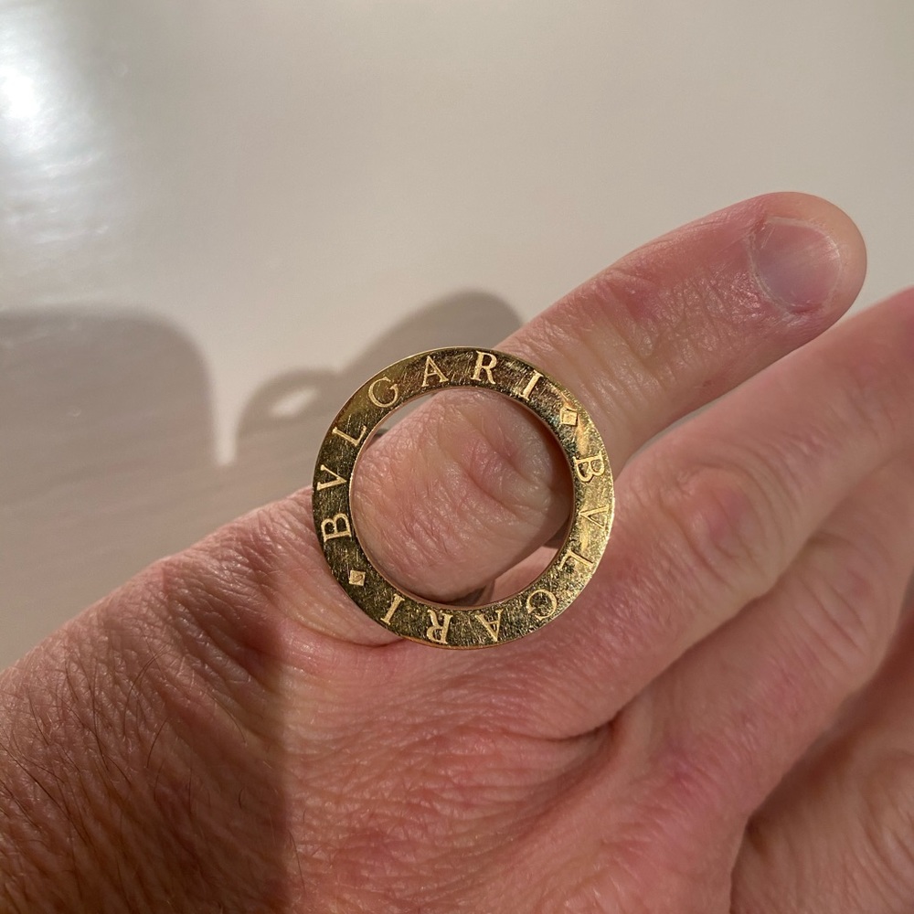 Bvlgari gold and silver tone scarf ring